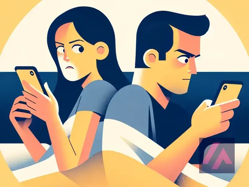 Una pareja desconfía entre sí.